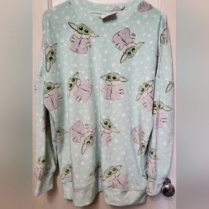 Star Wars Slumber Munki Munki Baby Yoda Minky Soft Pajama Jogger Set size L